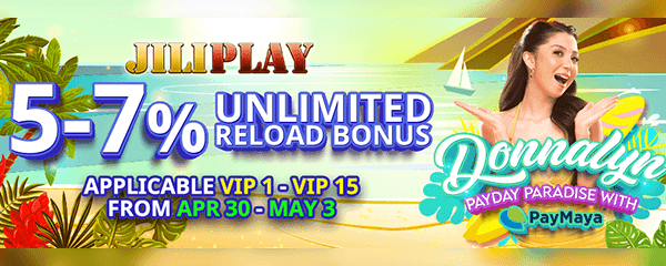 Donnalyn Payday Paradise with Paymaya - Unli 5-7% Reload Bonus