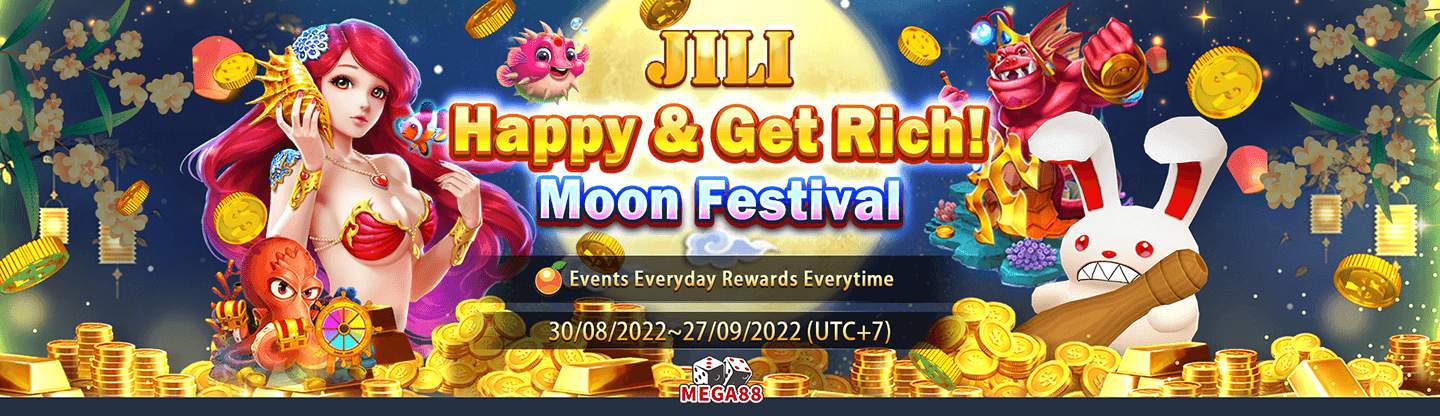 JILI Happy & Get Rich Moon Festival Event 30/08/2022 – 27/09/2022